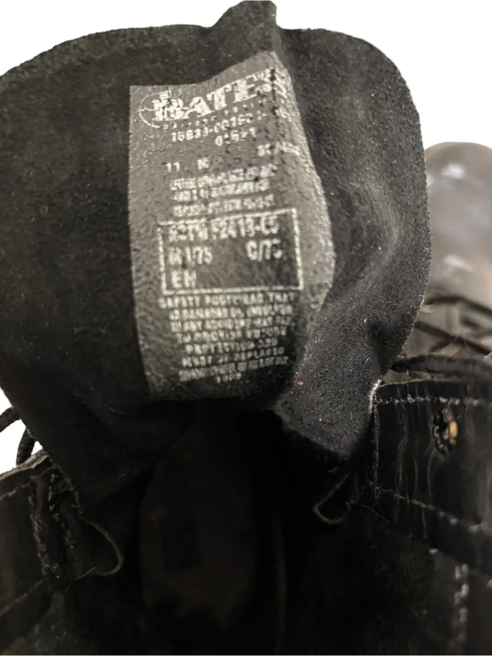 Bates Black Leather Lace-Up Combat Boots